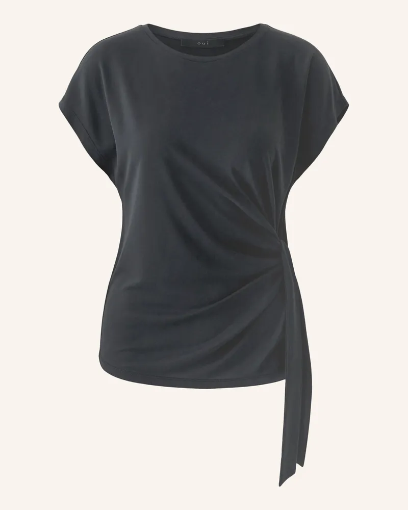 Oui  T-Shirt schwarz Dunkelblau