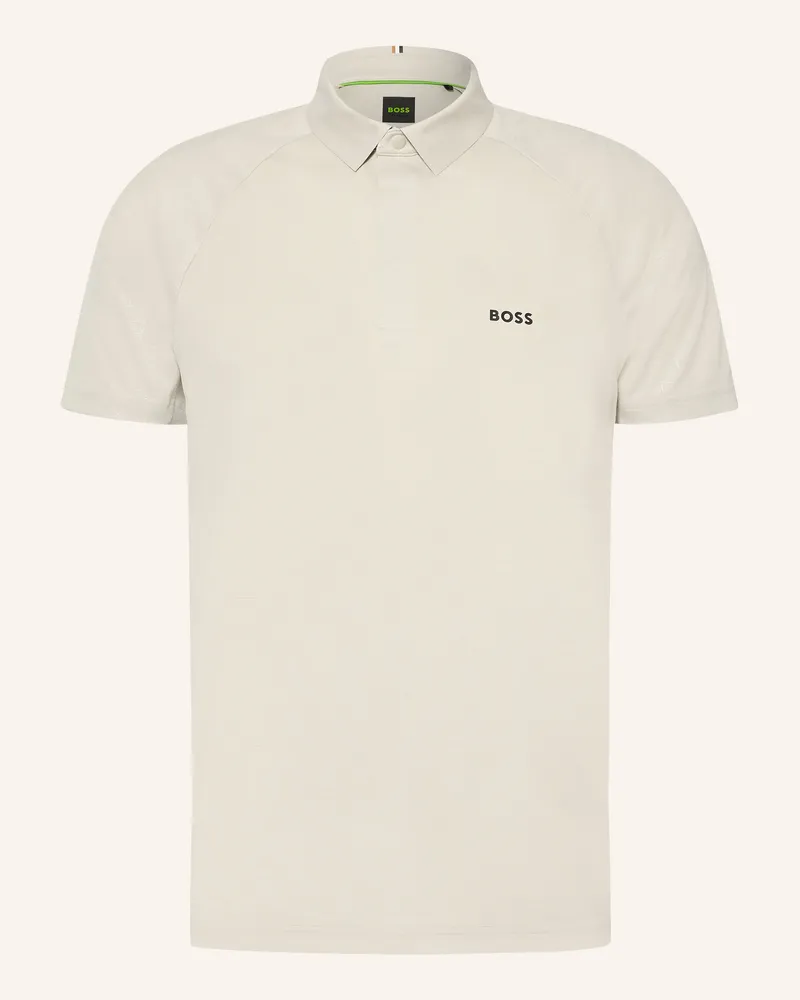 HUGO BOSS Funktions-Poloshirt Goc Regular Fit beige Grau
