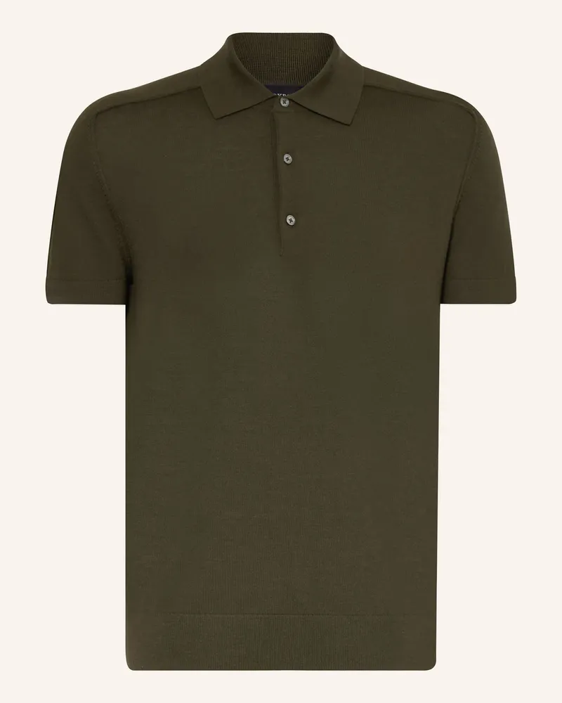 Strokesman's Strokesman Strick-Poloshirt gruen Dunkelgrün