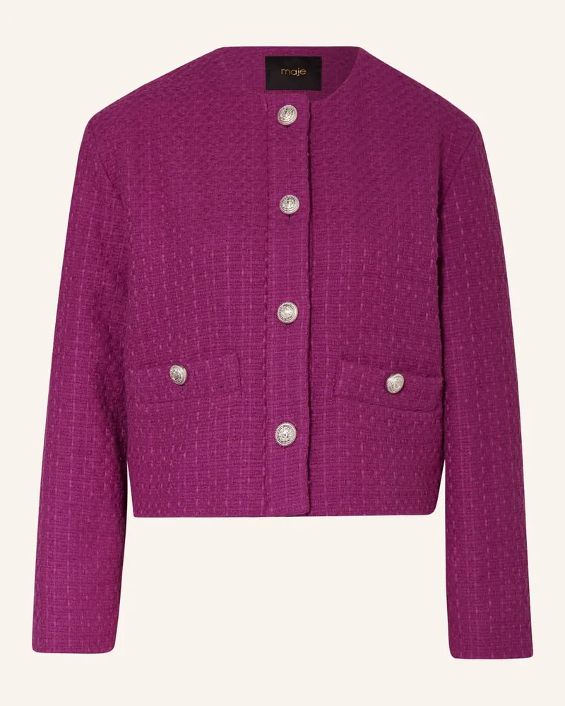 Maje Bouclé-Jacke Pink