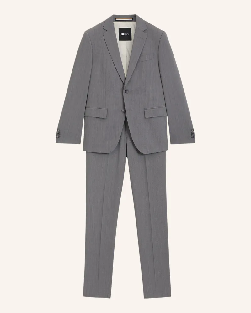HUGO BOSS Business Anzug H-HUGE-2PCS-253 Slim Fit Hellgrau