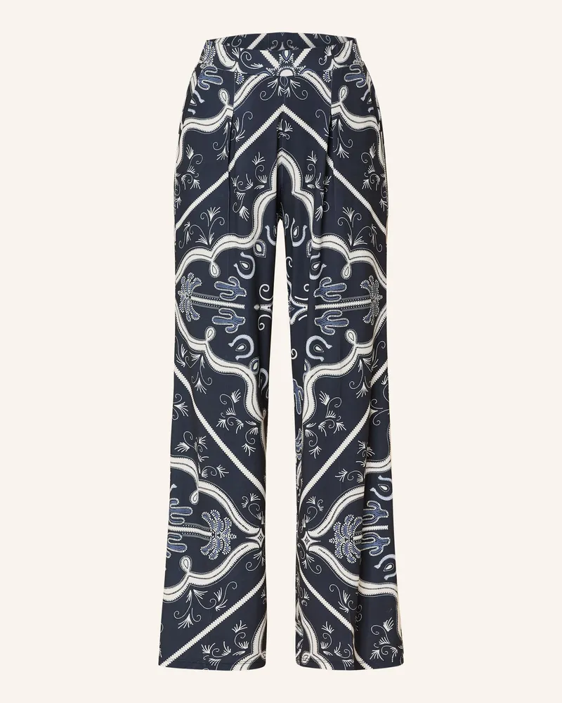 Oui  Marlenehose Dunkelblau