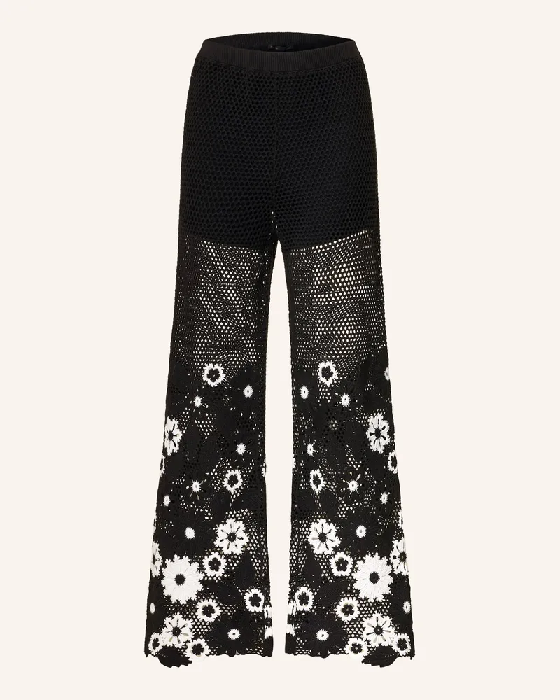 Maje Häkelhose Schwarz