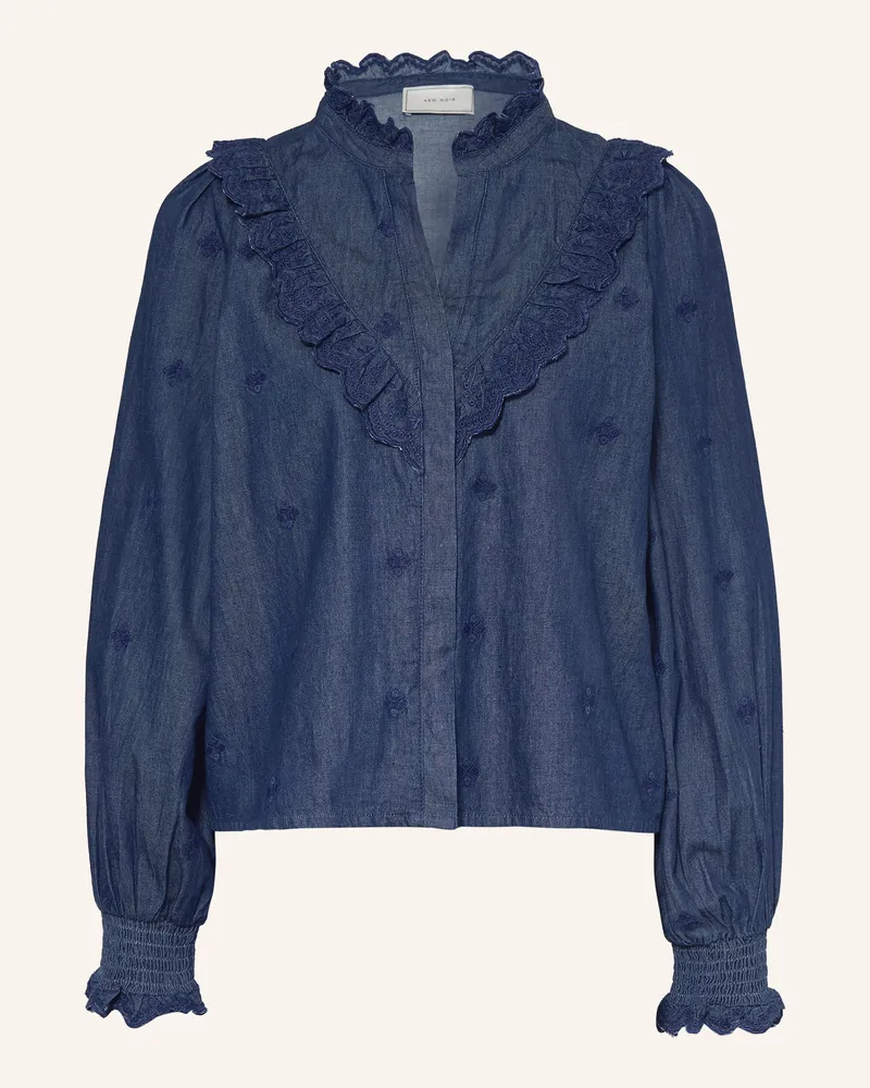Neo Noir Jeansbluse Degas Mit Rüschen blau Blau