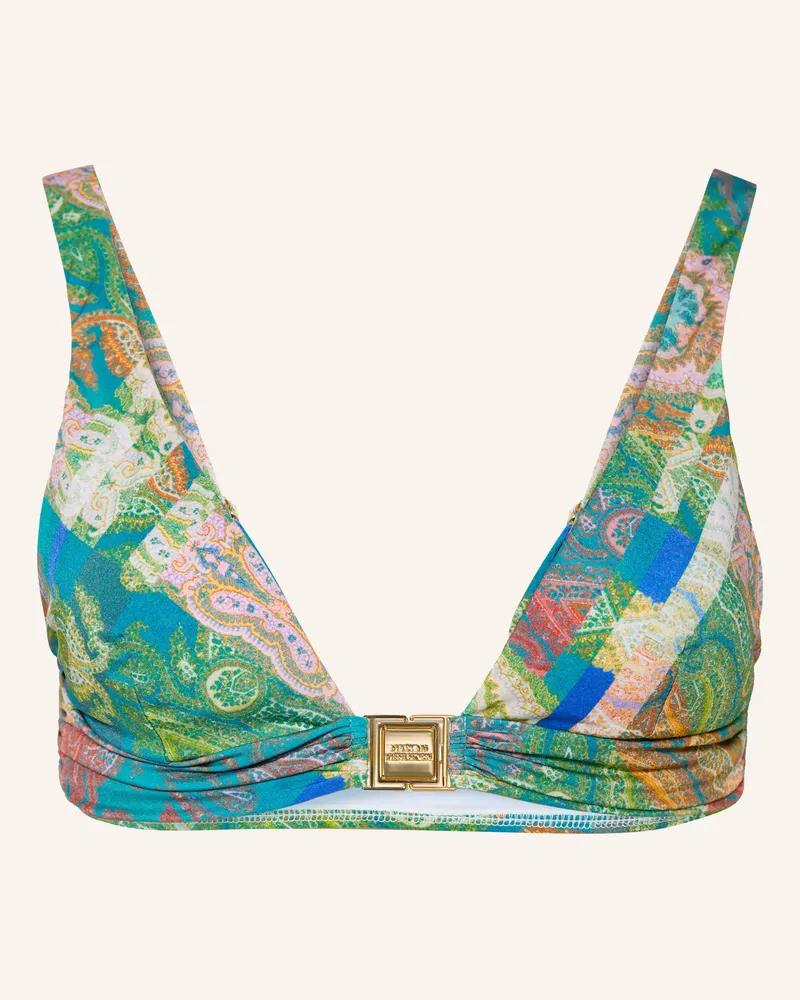 Maryan Mehlhorn Bralette-Bikini-Top Jacquard blau Blau