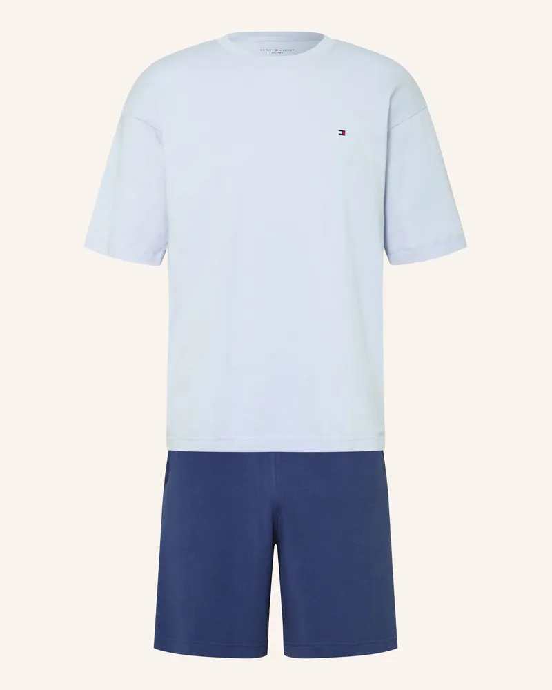 Tommy Hilfiger Shorty-Schlafanzug blau Hellblau