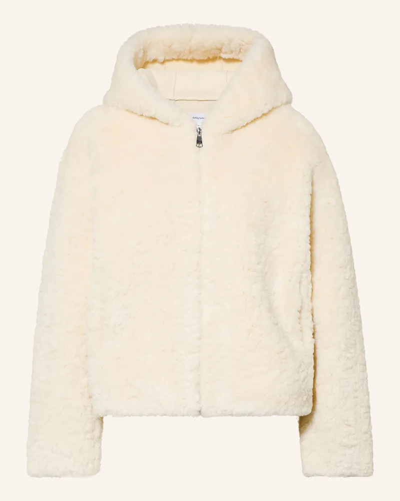Darling Harbour Teddyfell-Jacke weiss Offwhite
