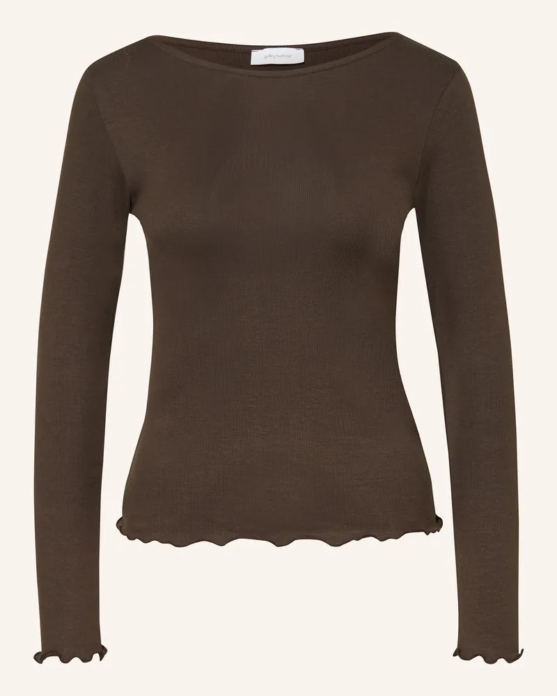 Darling Harbour Longsleeve mit Rüschen Chocolate
