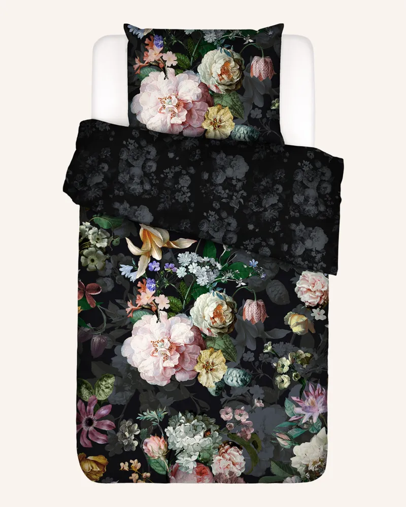 Essenza Bettwäsche Fleur schwarz Schwarz