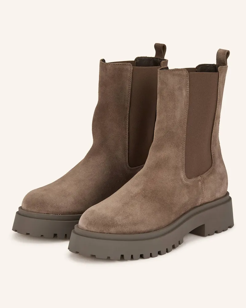 Mrs & HUGS Chelsea-Boots braun Hellbraun