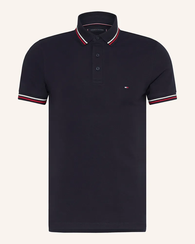 Tommy Hilfiger Pique-Poloshirt Tipped Slim Fit blau Dunkelblau