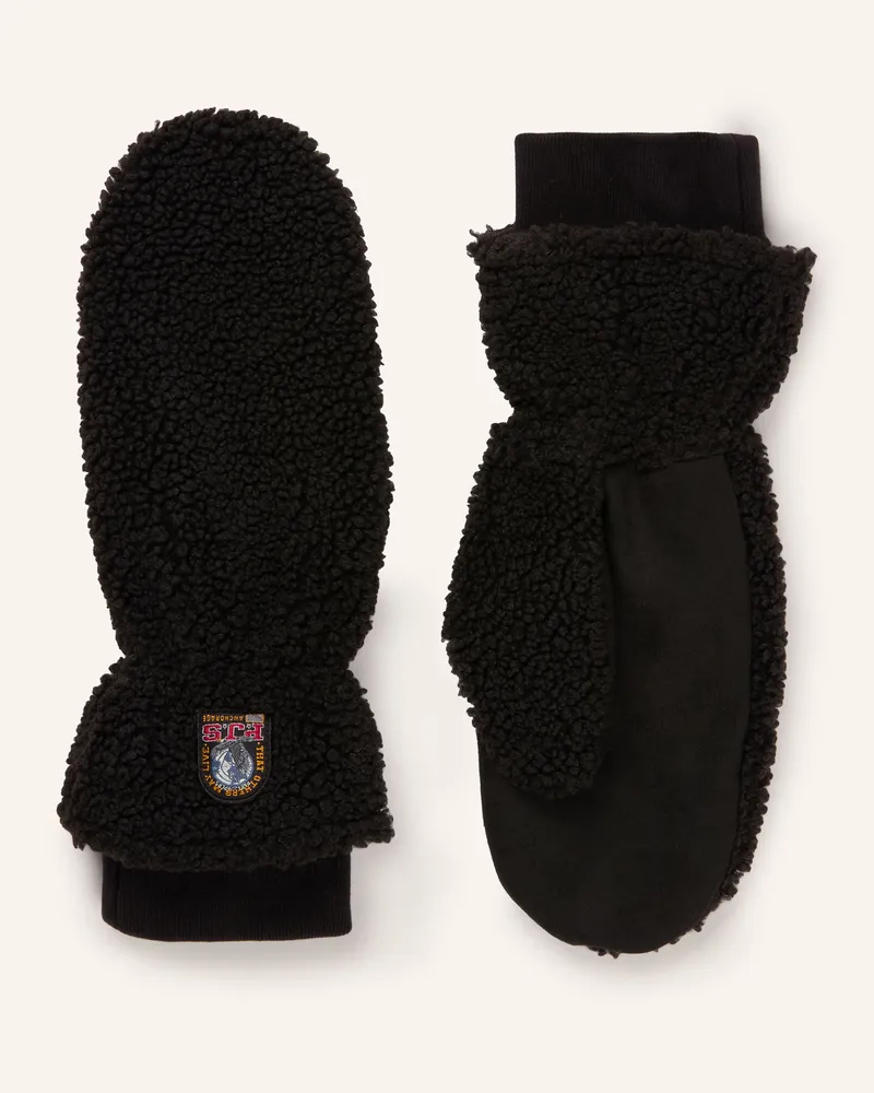 Parajumpers Fäustlinge Ilova Aus Teddyfell schwarz Schwarz