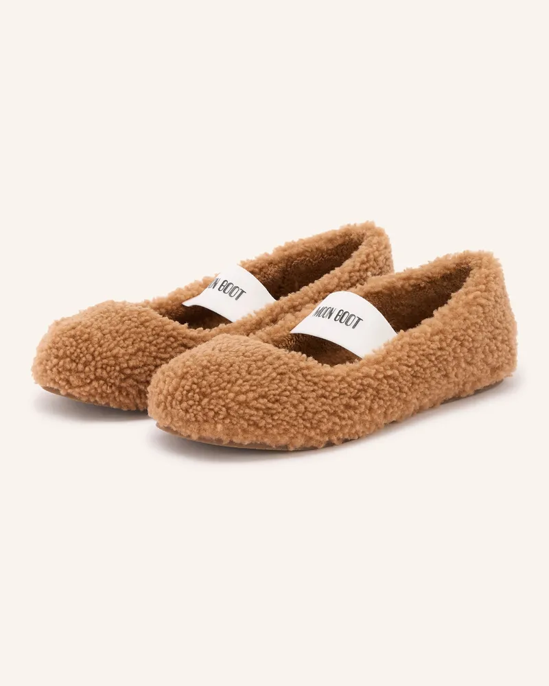 Moon Boot Mary-Jane-Ballerinas Braun