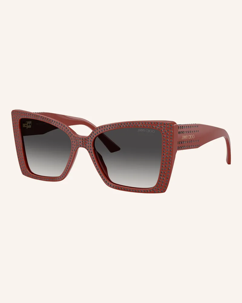 Jimmy Choo Sonnenbrille JC5001B mit Schmucksteinen Dunkelrot
