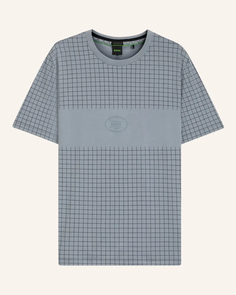 HUGO BOSS T-Shirt TEE CHECK GL Relaxed Fit Dunkelgrau