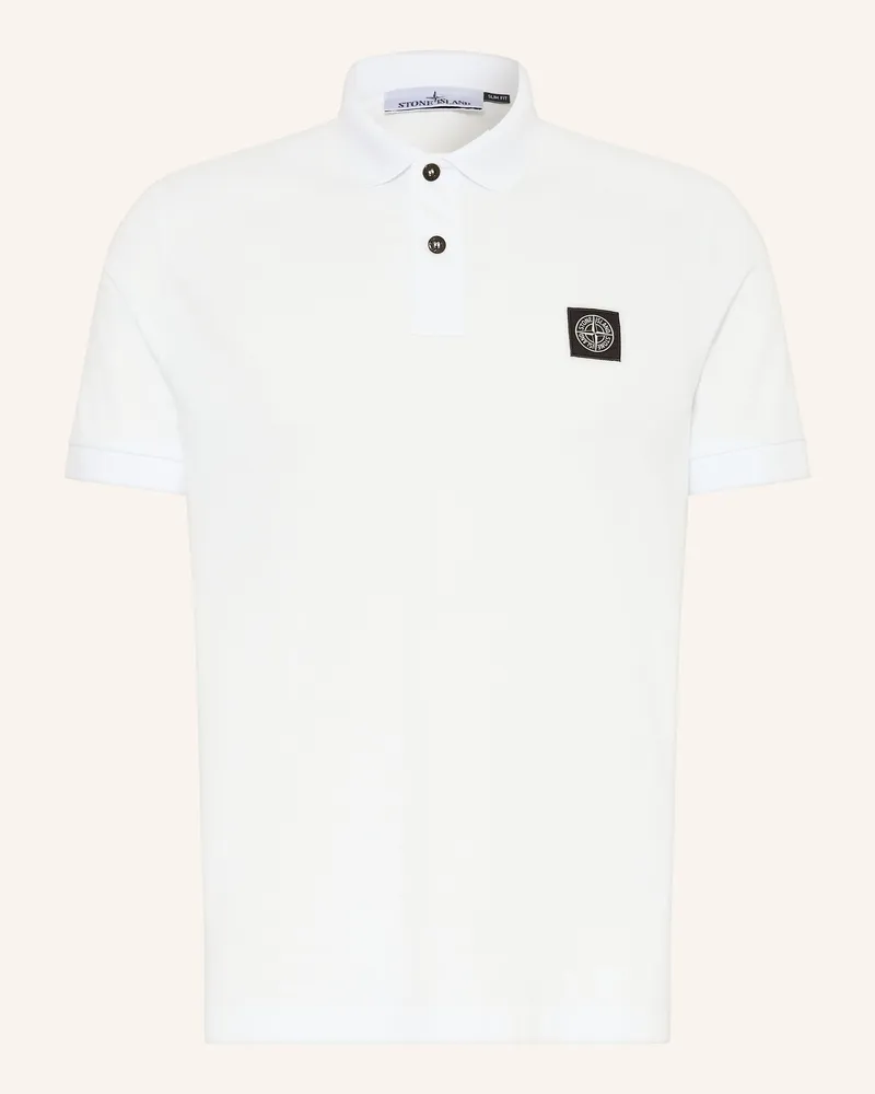 Stone Island Piqué-Poloshirt Weiss