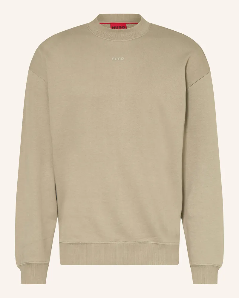 HUGO BOSS Sweatshirt DAPOCREW Hellbraun