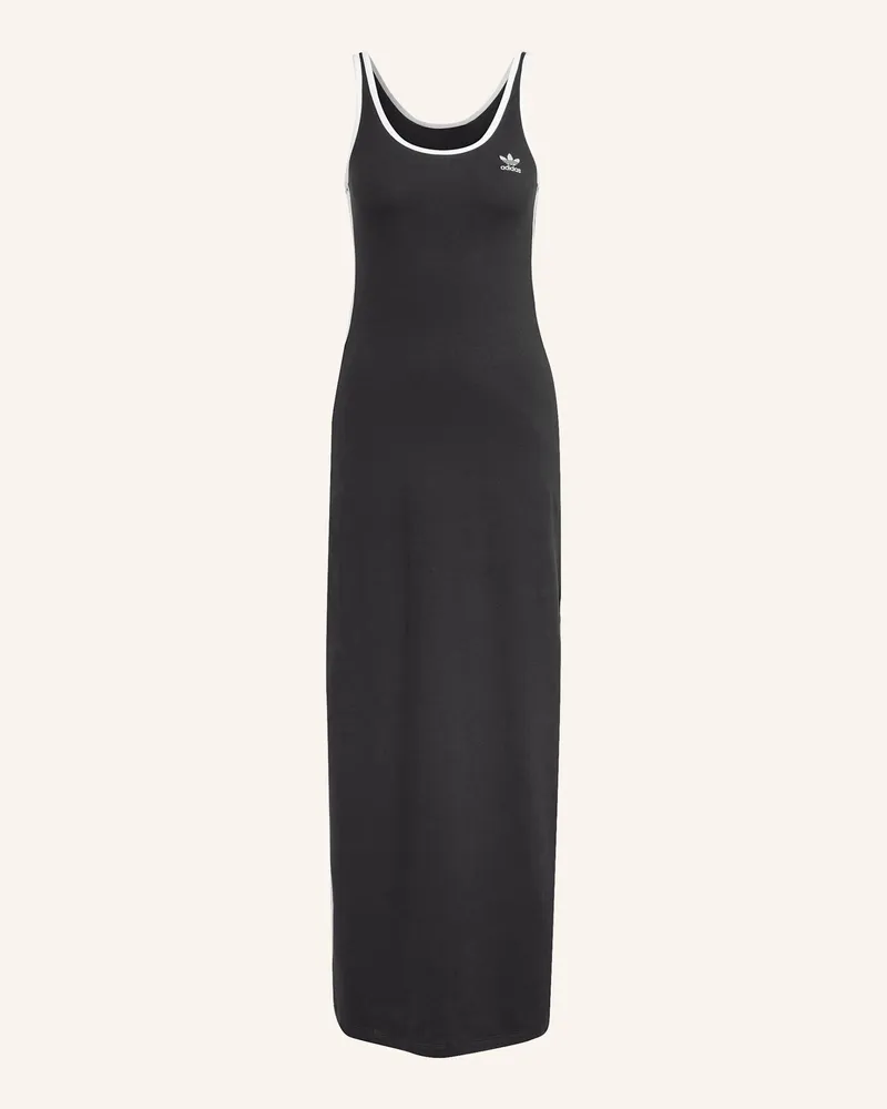 adidas ADICOLOR 3-STREIFEN TANK MAXIKLEID Schwarz