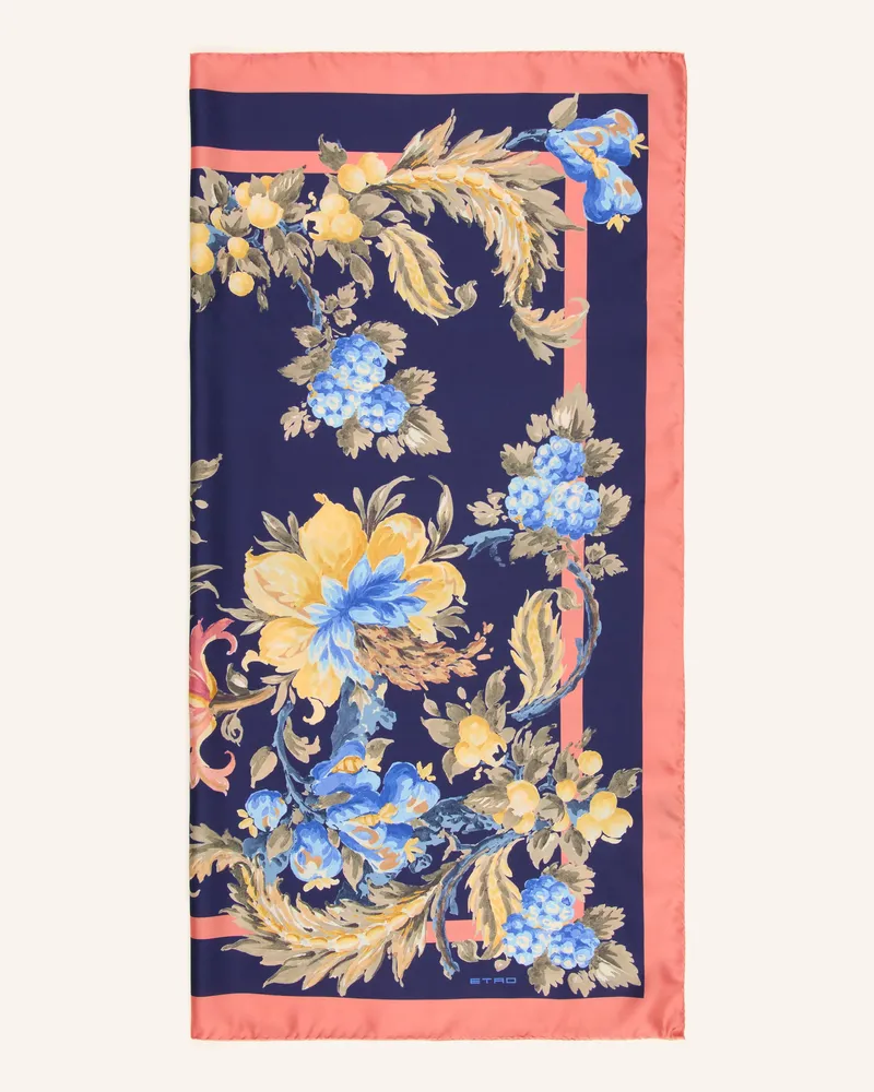 Etro Seidentuch blau Dunkelblau