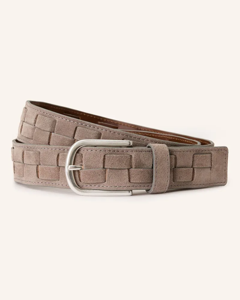 SCHUCHARD & FRIESE  Flechtgürtel Matteo Aus Leder braun Hellbraun