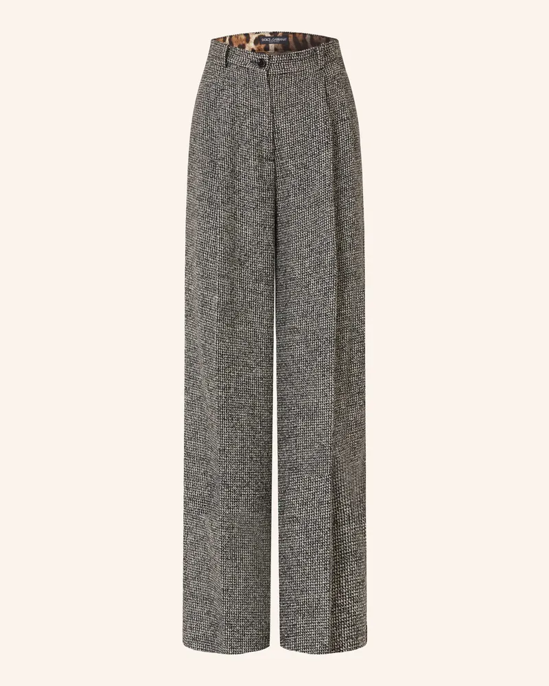 Dolce & Gabbana Marlenehose grau Ecru