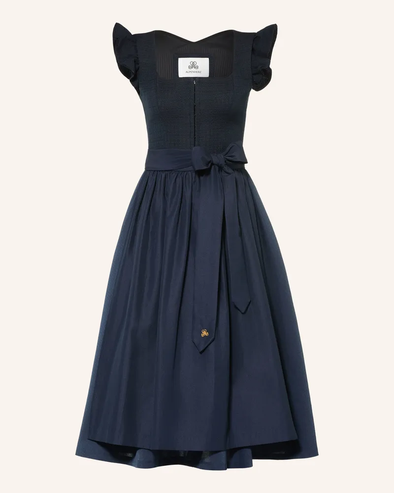 AlpenHERZ Dirndl Filippa Mit Abnehmbaren Ärmeln blau Dunkelblau