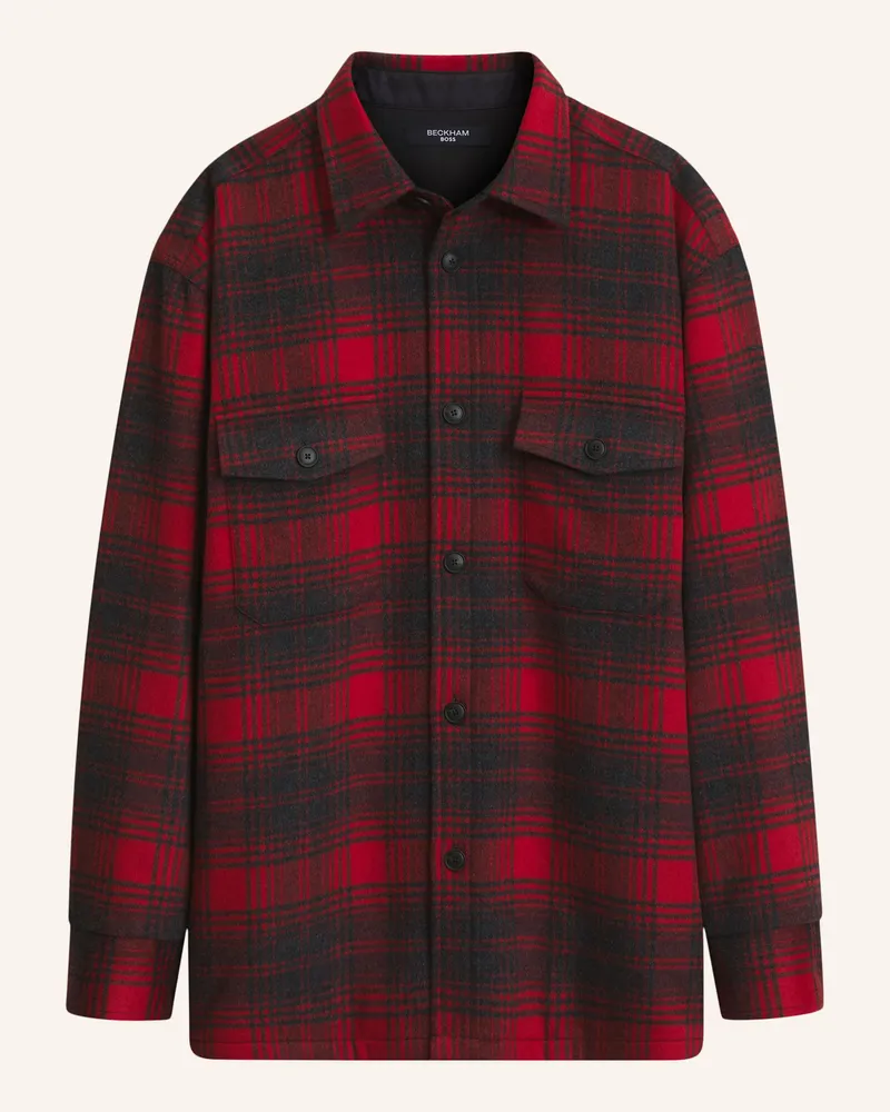 HUGO BOSS Hemd H-Cruz-K-2p-C3_Db Relaxed Fit rot Dunkelrot