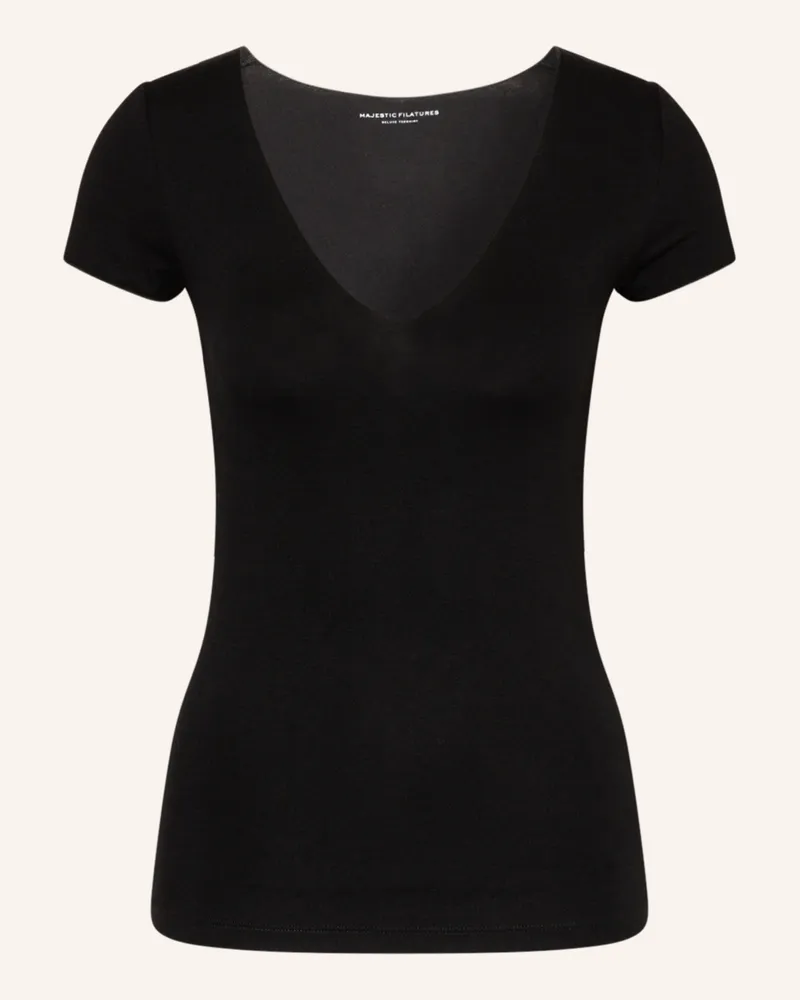 Majestic T-Shirt schwarz Schwarz