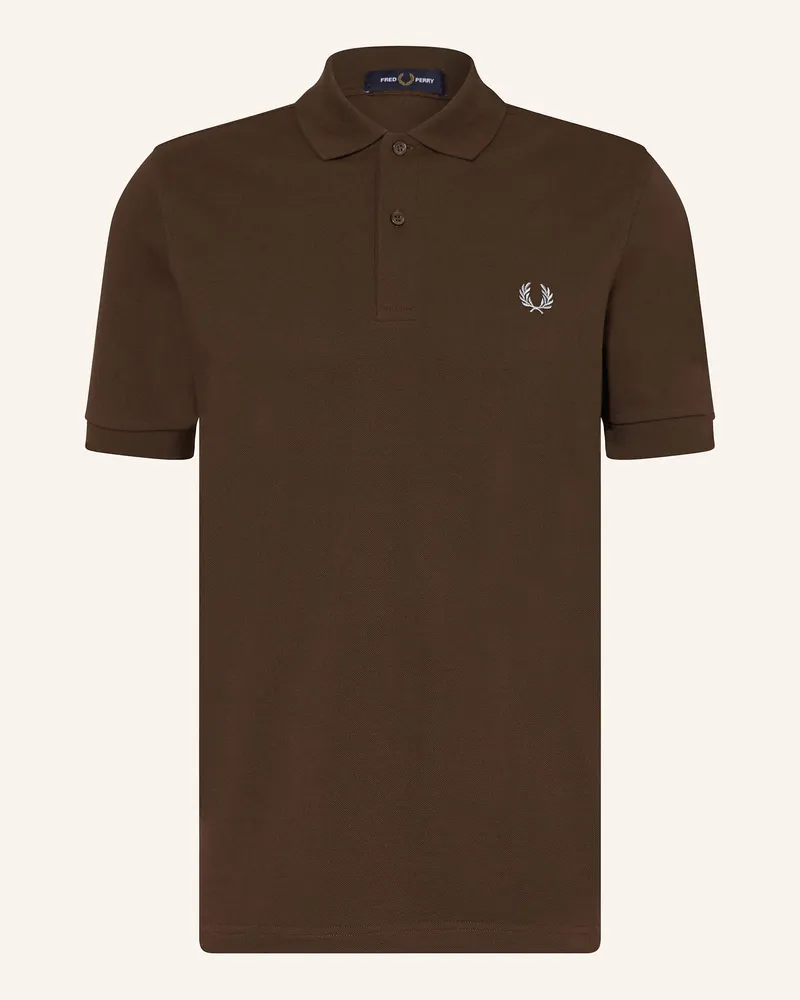 Fred Perry Piqué-Poloshirt Regular Fit Dunkelbraun