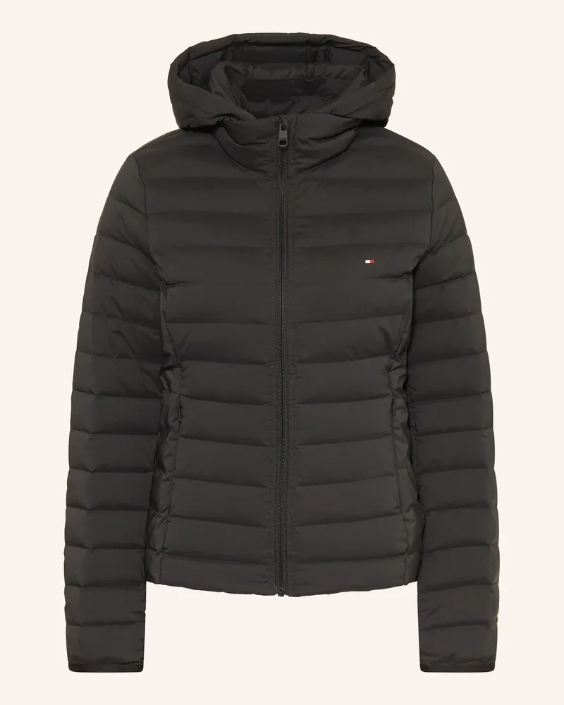 Tommy Hilfiger Lightweight-Daunenjacke Mit Abnehmbarer Kapuze schwarz Schwarz