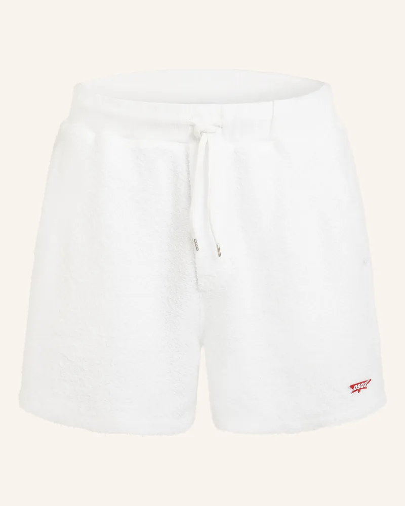 Dsquared2 Sweatshorts aus Frottee Weiss