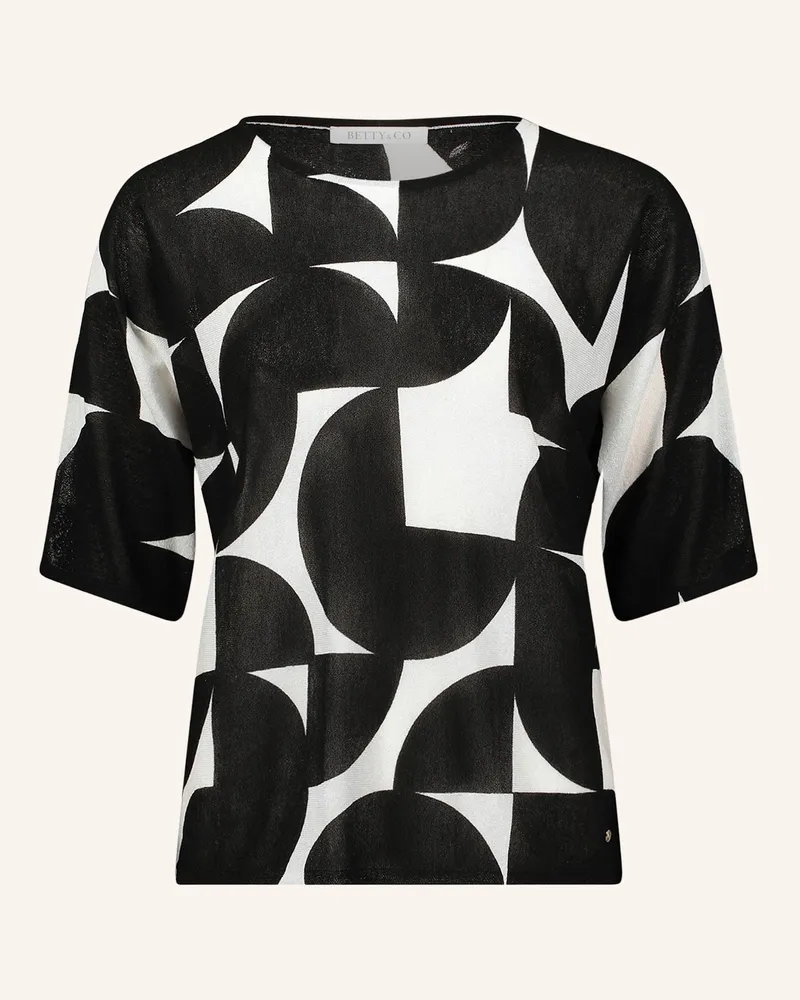 Betty Barclay Feinstrickpullover Mit Print schwarz Schwarz
