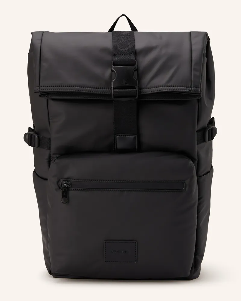 Calvin Klein Rucksack Puffer Utility Roll Top Mit Laptopfach schwarz Schwarz