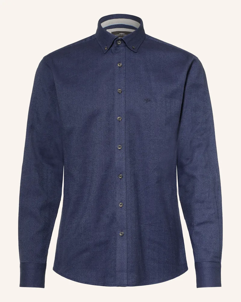 Fynch-Hatton Hemd Regular Fit blau Dunkelblau