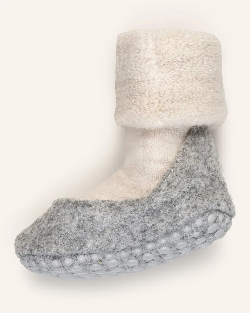 Falke Stopper-Socken COSYSHOE aus Merinowolle Hellgrau