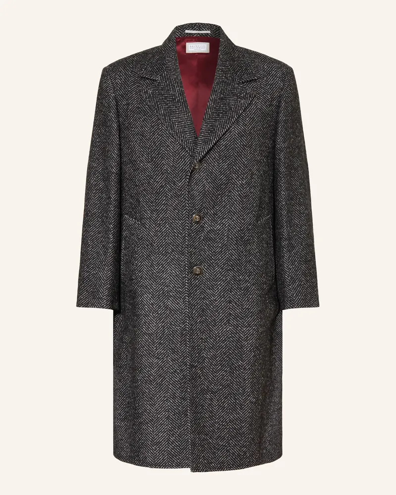 Brunello Cucinelli Mantel Mit Alpaka grau Dunkelgrau