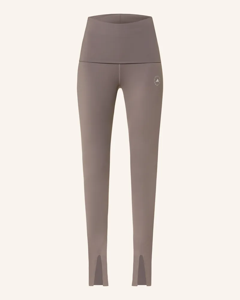 adidas Tights Adidas By Stella Mccartney Rolltop Splitcuf braun Taupe