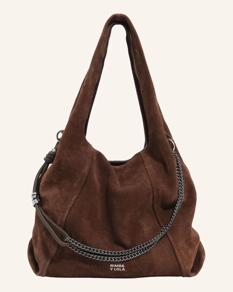 BIMBA Y LOLA Wildleder-Shopper-Tasche braun Braun