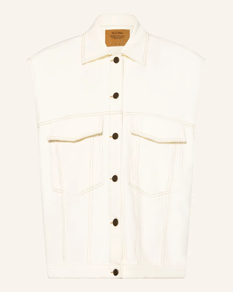 American Vintage Jeansweste Weiss