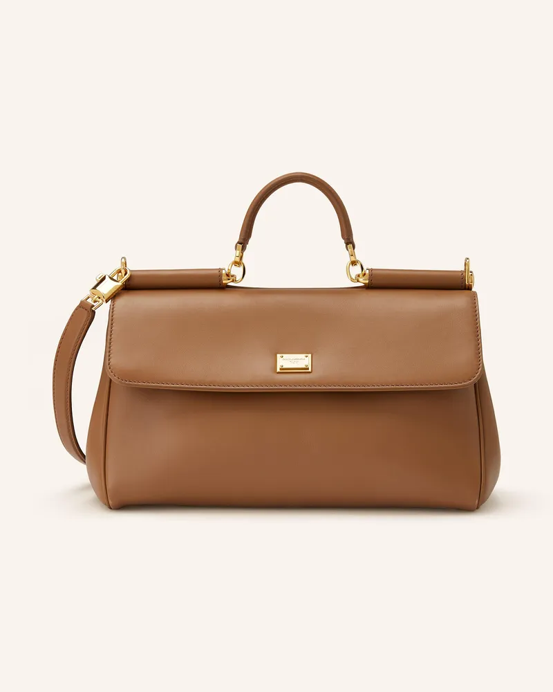 Dolce & Gabbana Handtasche MY SICILY Cognac