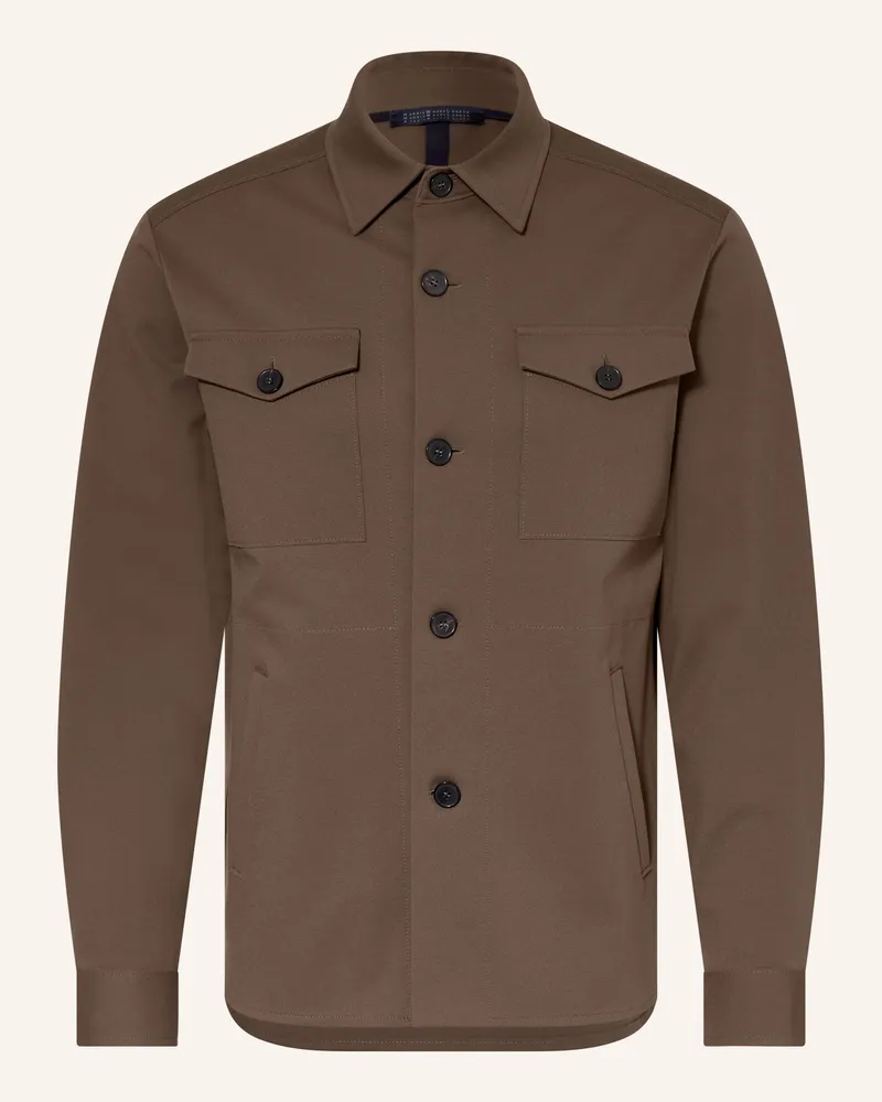 Harris Wharf London Jersey-Overjacket Braun