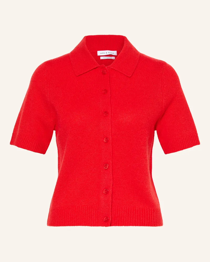 Mrs & HUGS Strickjacke Aus Cashmere rot Rot