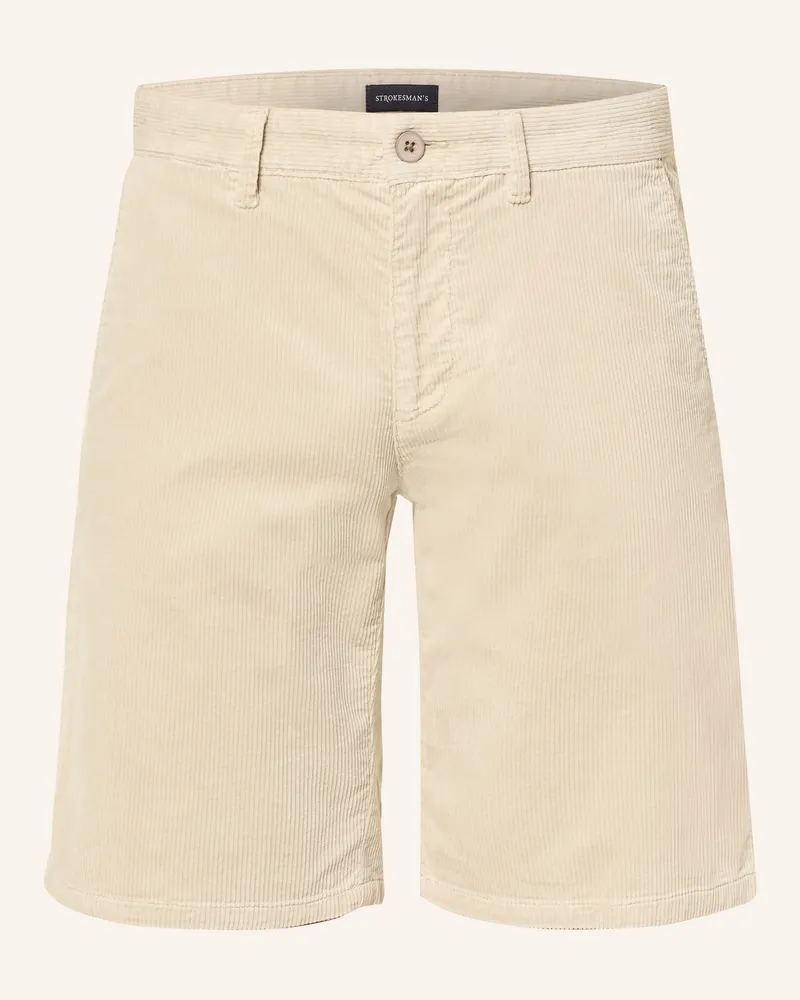 Strokesman's Chinoshorts Regular Fit aus Cord Beige