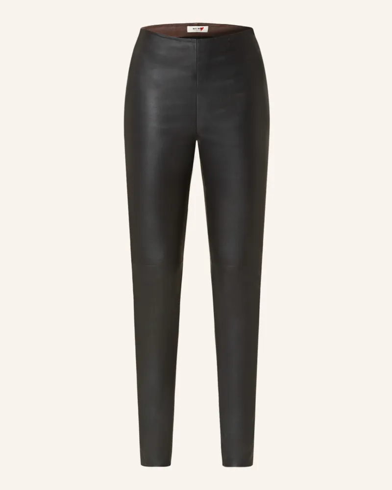 Mos Mosh Leder-Leggings Lucille schwarz Schwarz