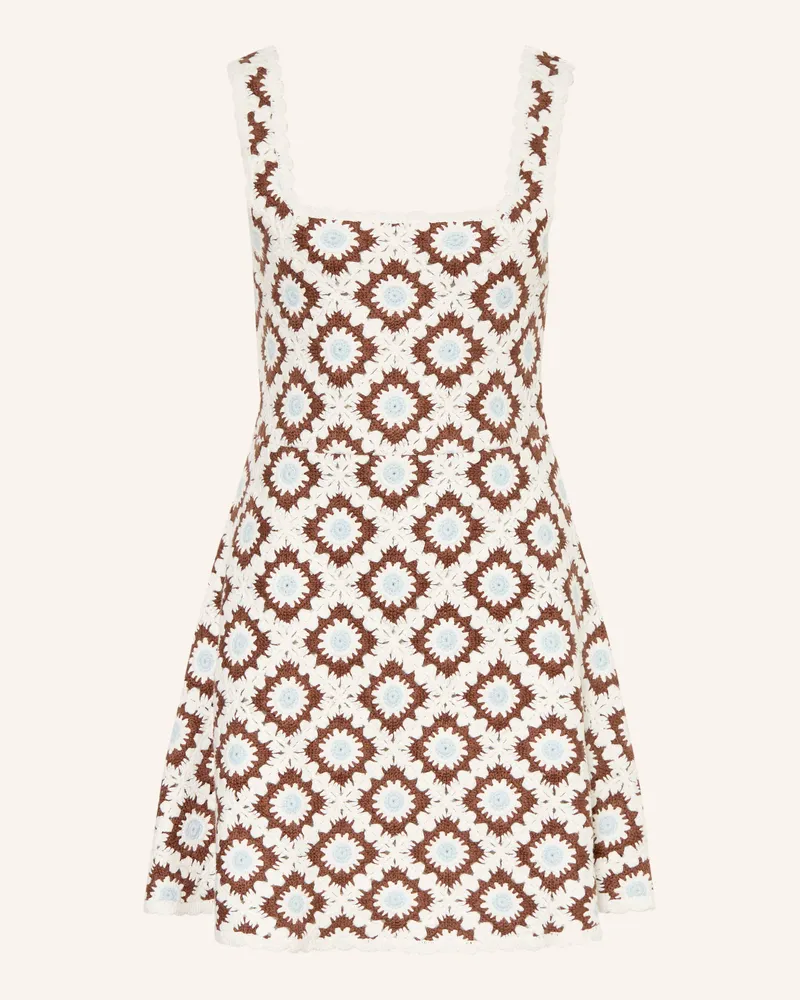 Maje Häkelkleid braun Creme