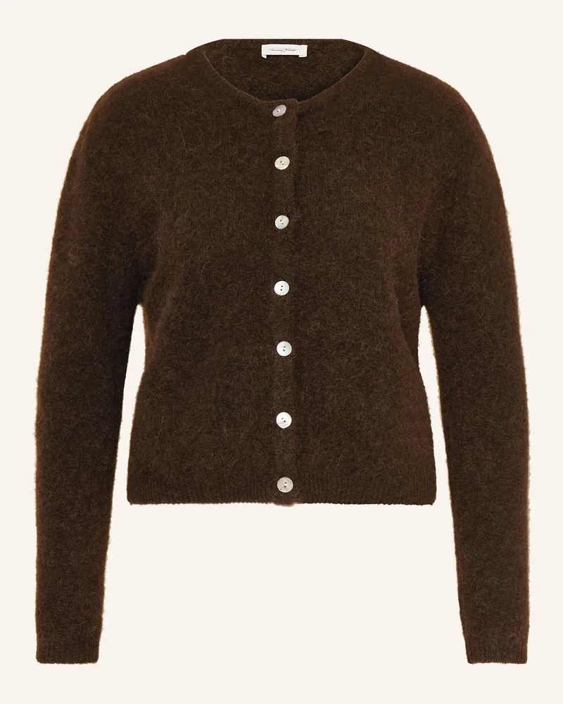 American Vintage Strickjacke Mit Alpaka braun Dunkelbraun