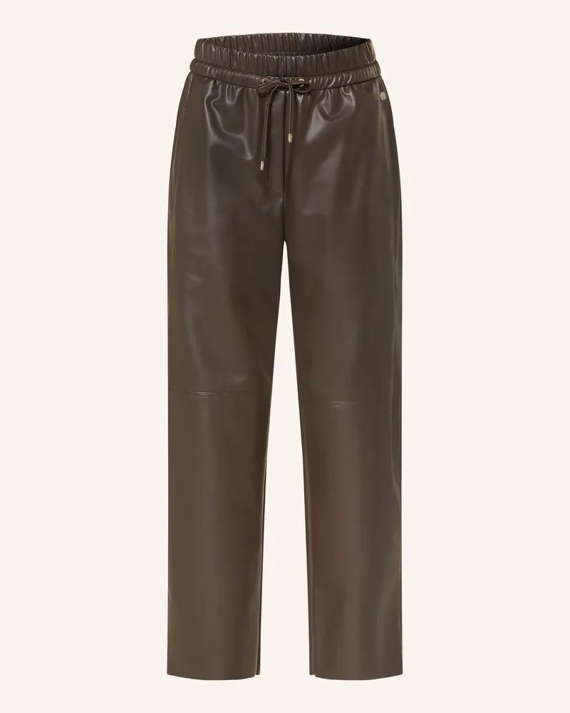 Marc Cain 7/8-Hose Ranchi In Lederoptik braun 695