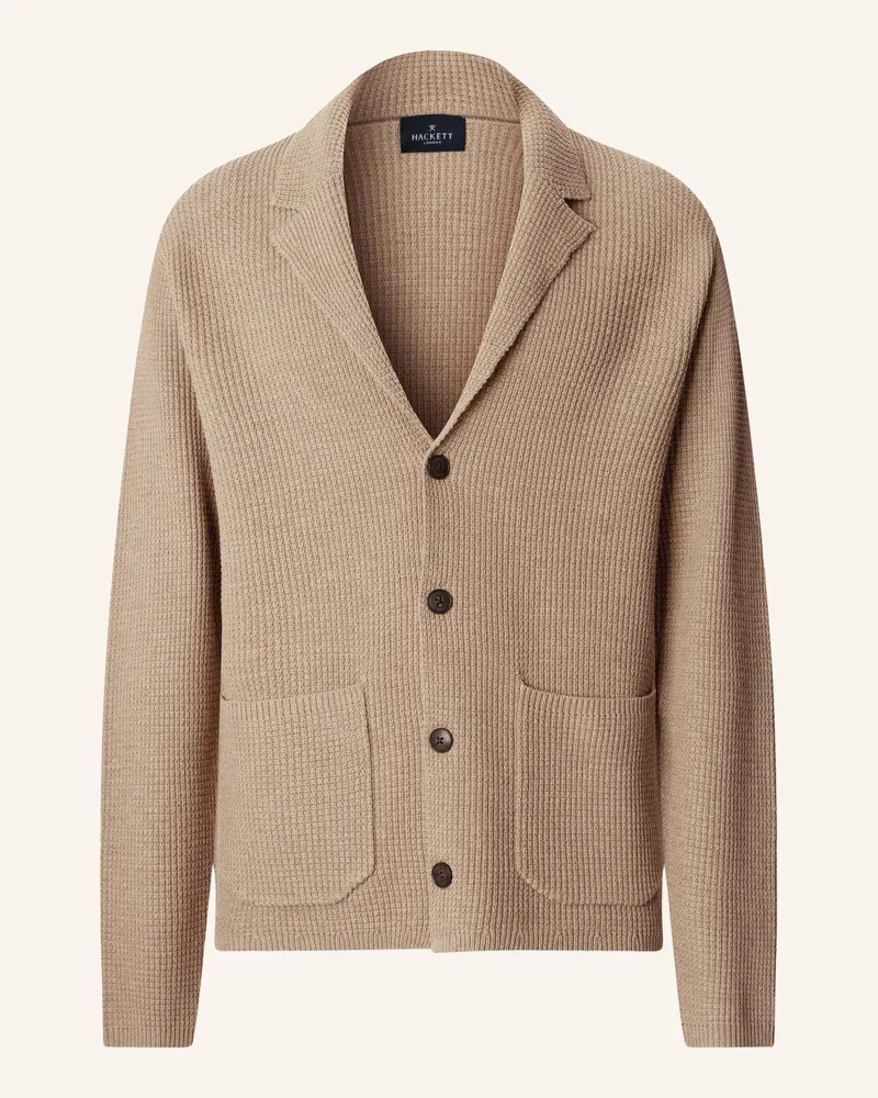 Hackett Strickjacken Cardigan Soft Knit Blazer beige Beige