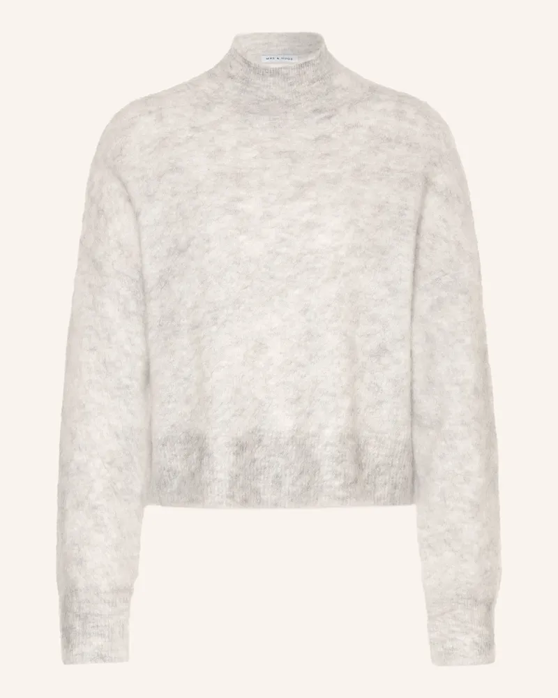 Mrs & HUGS Pullover Mit Mohair grau Grau