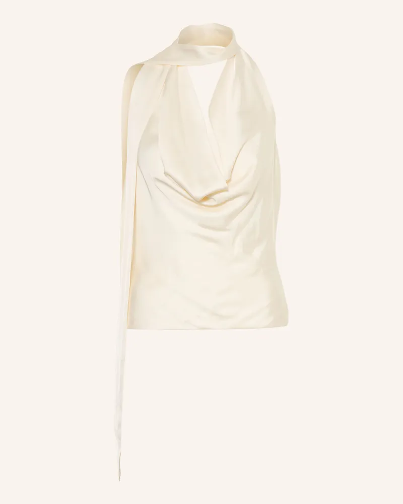 Guess Blusentop Aus Satin Mit Abnehmbarer Schluppe weiss Creme